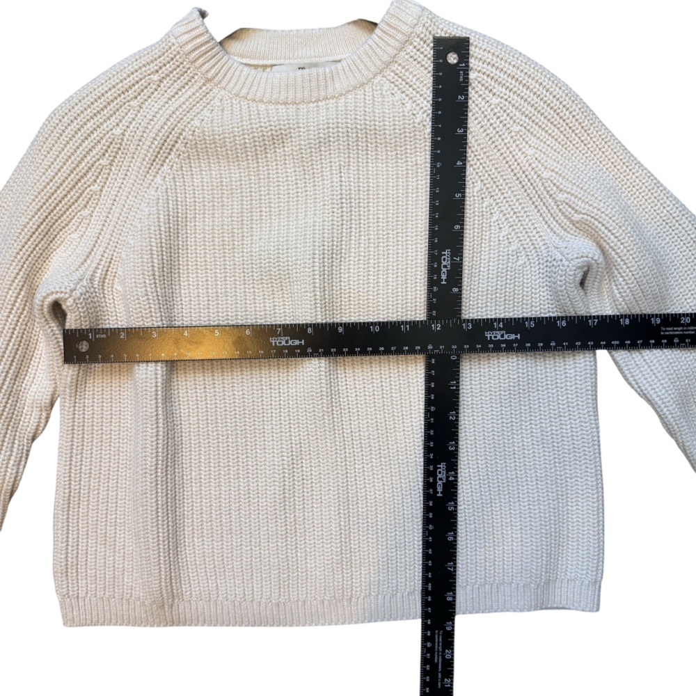 NWT Banana Republic Cream Organic Cotton Chunky Knit Crewneck Sweater Woman’s XS - Picture 5 of 10
